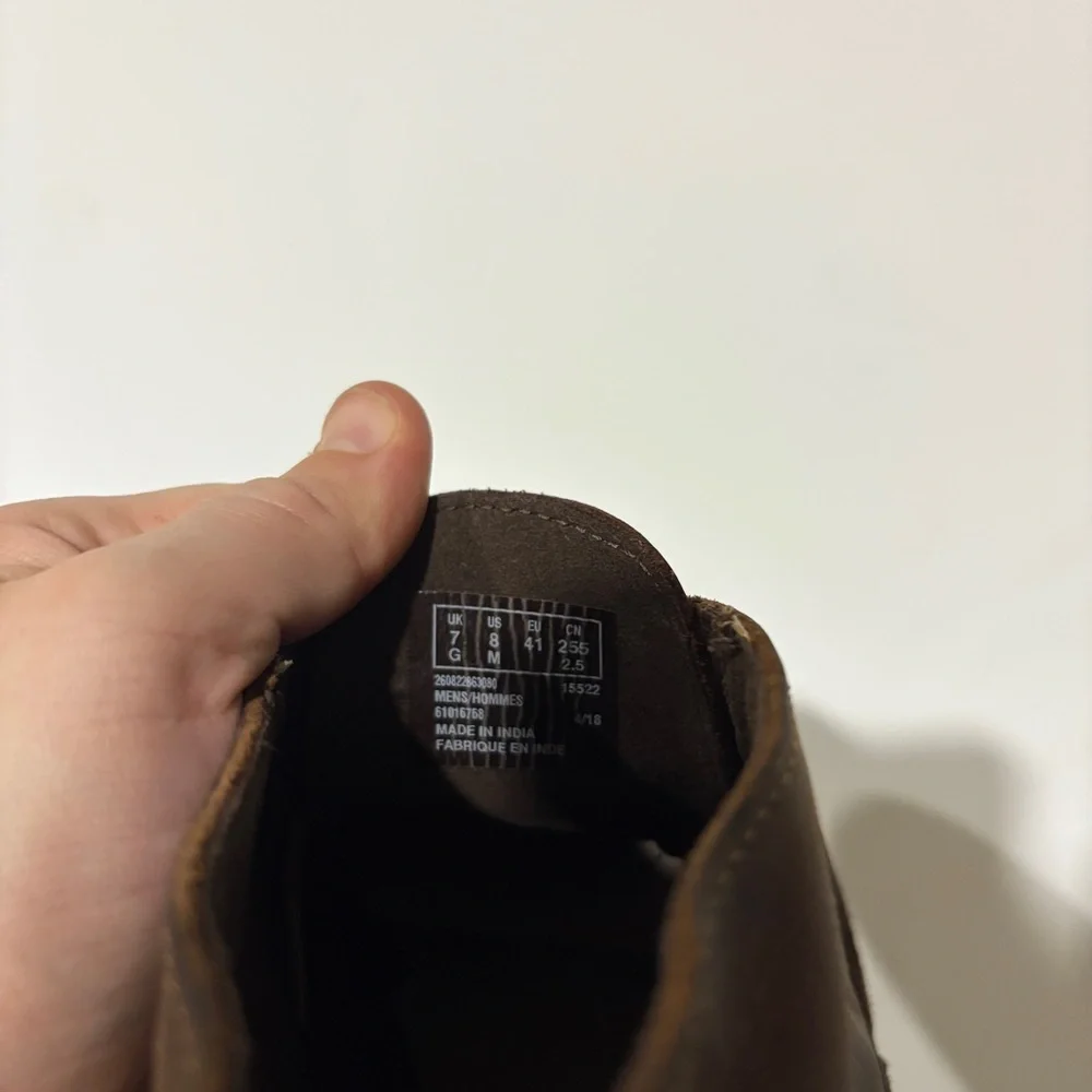 Clarks Bushacre 2 Mens 8.5 Brown Leather Chukka Desert Boots Casual Brown Lace